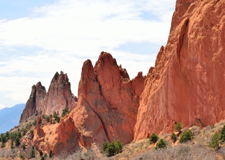 Garden Of The Gods rock formations near Colorado Springs.の写真素材