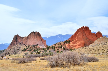 Garden Of The Gods rock formations near Colorado Springs.の写真素材