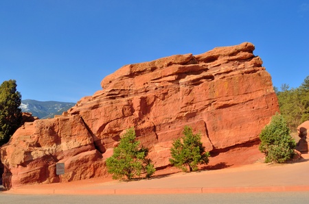 Garden Of The Gods rock formations near Colorado Springs.の写真素材