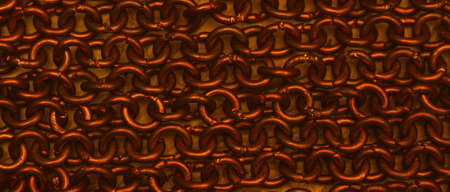 Wicker cooper chain closeup shotの写真素材
