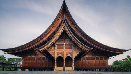 Traditional wooden building in the old town of Kanchanaburi, Thailandの素材