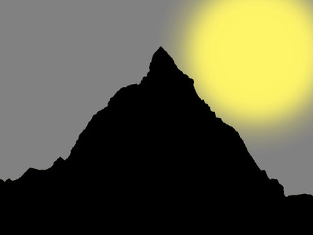 mountain silhouetteの写真素材