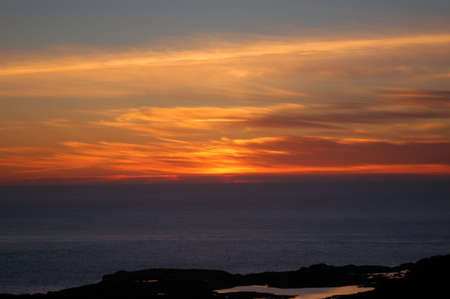 Winter sunrise - Shetland Islandsの写真素材