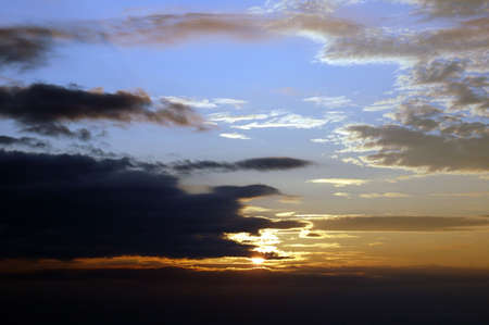 Simmer dim sunset over St NinIan's Isle in the Shetland Islandsの写真素材