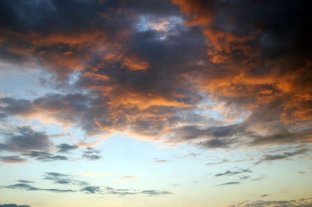 Fiery cloudsの写真素材