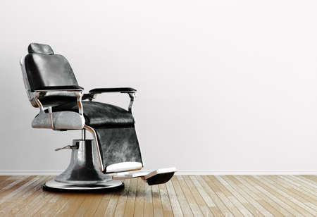 Barber shop chair in industrial space.の写真素材