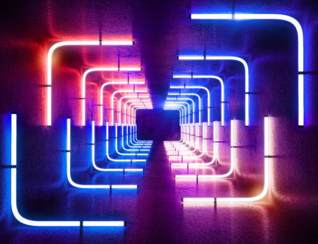 Color neon electronic style disco background concept.