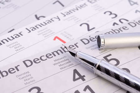 schedule with penの写真素材