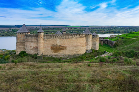 The Khotyn Fortress is a fortification complex located on the right bank of the Dniester River in Khotyn, Chernivtsi Oblast (province) of western Ukraine.のeditorial素材