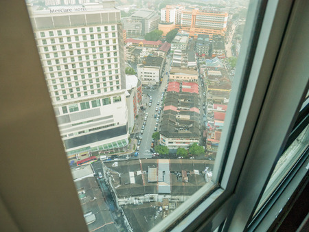 Kuala Lumpur City Environment From Hotel Window - Kuala Lumpur, Malaysia, October 06, 2017のeditorial素材