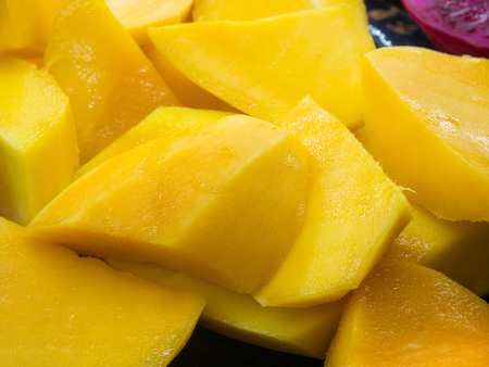 Fresh Mango Fruits Macroの写真素材