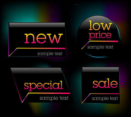 Black sale tag stickerのイラスト素材