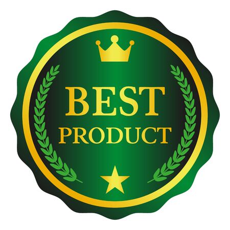Best product label, on white background. Vector illustrationのイラスト素材