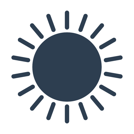 Sun vector icon on white background. Vector illustrationの写真素材