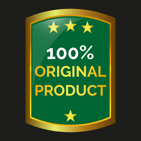 original product label on black background.のイラスト素材