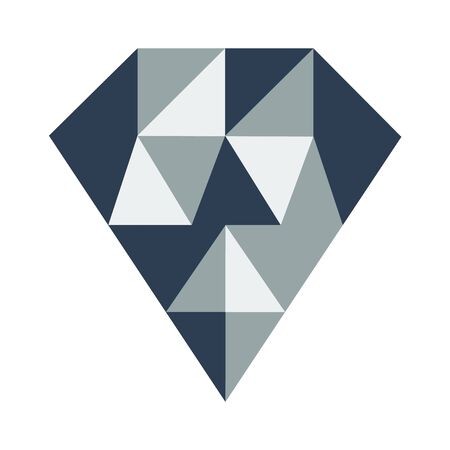Diamond Icon on white background. Vector illustrationのイラスト素材
