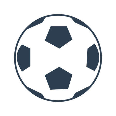 Soccer ball icon on white background. Vector illustrationのイラスト素材