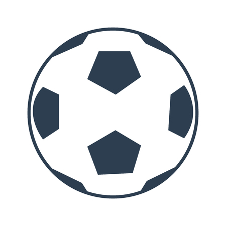 Ilustración de Soccer ball icon on white background. Vector illustration - Imagen libre de derechos