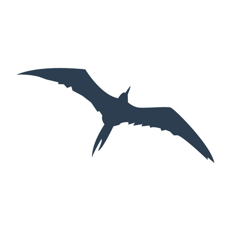 Flying bird icon on white background. Vector illustrationのイラスト素材