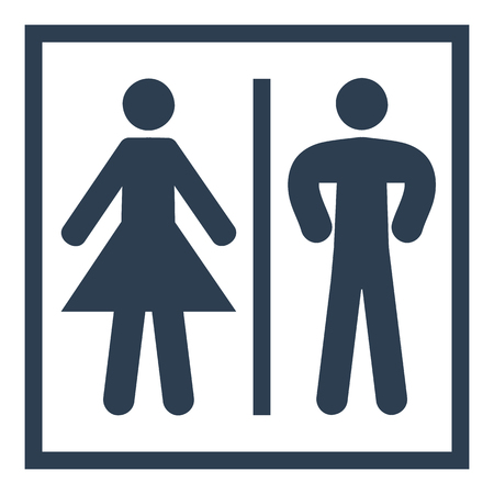Bathroom icon on white background. Vector illustration.のイラスト素材