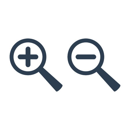 Zoom icon on white background. Vector illustrationのイラスト素材