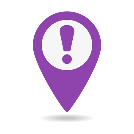 Pointer Attention sign icon on white background. Vector illustrationのイラスト素材