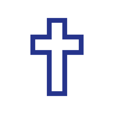 Religion cross icon on white background. Vector illustrationのイラスト素材