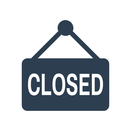 Closed icon on white background.のイラスト素材