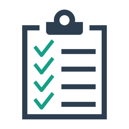 checklist icon on white background.のイラスト素材