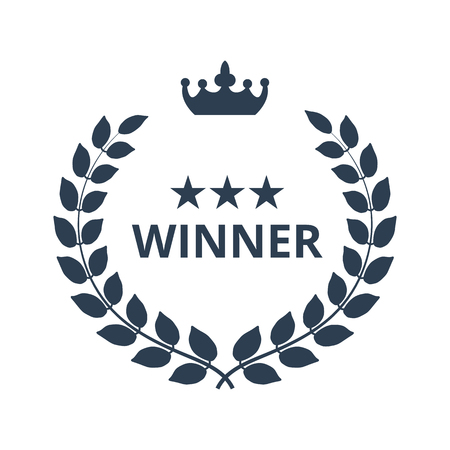Laurel wreath Icon on white background. Vector Illustrationのイラスト素材
