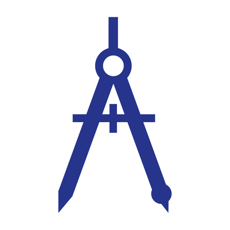 divider compass icon on white background. Vector illustrationのイラスト素材