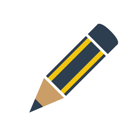 pencil icon on white background. Vector illustrationのイラスト素材