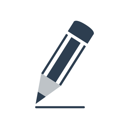 pencil icon on white background. Vector illustrationのイラスト素材