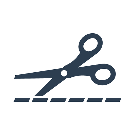 Scissors icon on white background. Vector illustrationのイラスト素材