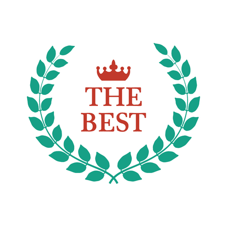 Laurel wreath on white background vector illustration.のイラスト素材
