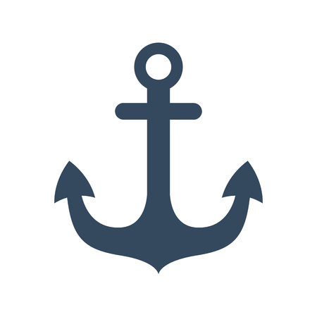 Anchor icon on white background vector illustration.のイラスト素材