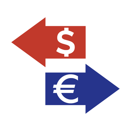 Exchange icon on white background vector illustration.のイラスト素材