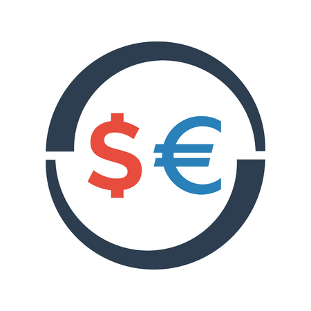 Exchange icon on white background vector illustration.のイラスト素材