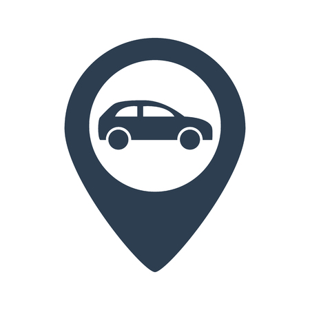Car pointer icon on white background vector illustration.のイラスト素材