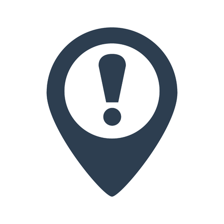 Pointer attention sign icon on white background vector illustration.のイラスト素材