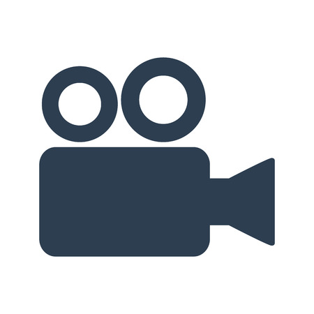 Video camera icon on white background. Vector illustrationのイラスト素材