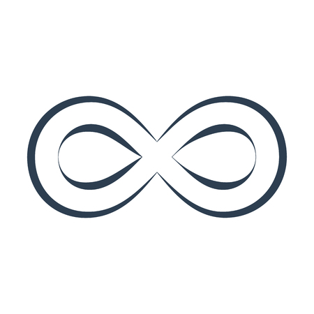 Infinity Icon on white background. Vector illustrationのイラスト素材
