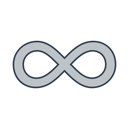 Infinity Icon on white background. Vector illustrationのイラスト素材
