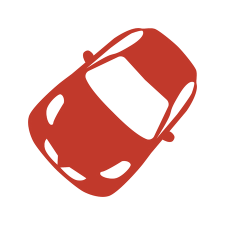 Car icon on white background. Vector illustrationのイラスト素材