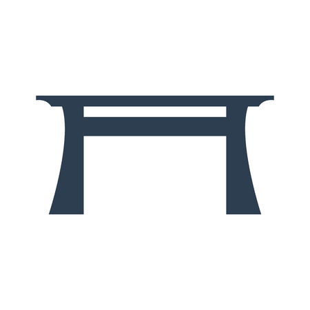 Table icon on white background. Vector illustrationのイラスト素材