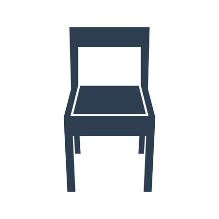 Chair icon on white background. Vector illustrationのイラスト素材