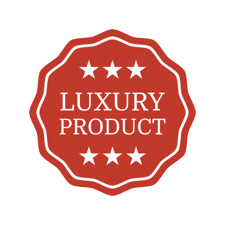 Luxury product label on white background. Vector illustrationのイラスト素材