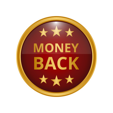 Money back guarantee label on white background. Vector illustrationのイラスト素材