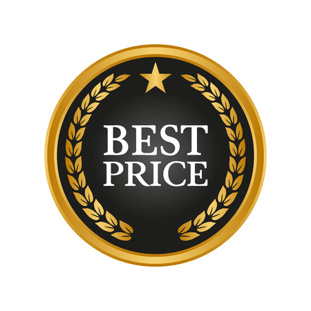 Best price label on white background. Vector illustrationのイラスト素材
