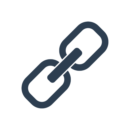Link icon on white background. Vector illustrationのイラスト素材